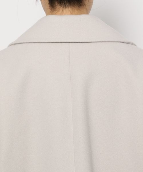 LOWRYS FARM（ローリーズファーム）の「ウールライクルーズＰコート　256792（ピーコート・レディース・チャコールグレー/ベージュ/アイボリー・FREE）」の9枚目の写真