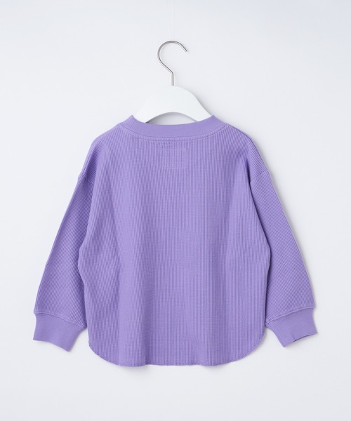 CIAOPANIC TYPY（チャオパニックティピー）の「■【KIDS】刺繍ワッフルプルオーバー（Tシャツ/カットソー・キッズ・ホワイト系その他/カーキ/バイオレット・SMALL/MEDIUM/LARGE/X-LARGE/XX-LARGE）」の6枚目の写真