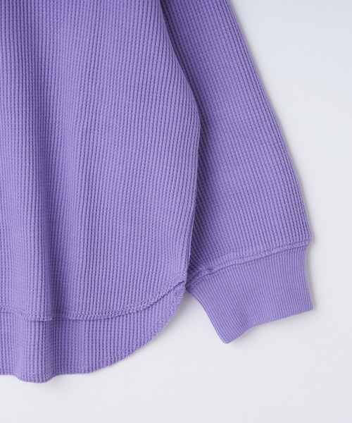 CIAOPANIC TYPY（チャオパニックティピー）の「■【KIDS】刺繍ワッフルプルオーバー（Tシャツ/カットソー・キッズ・ホワイト系その他/カーキ/バイオレット・SMALL/MEDIUM/LARGE/X-LARGE/XX-LARGE）」の10枚目の写真