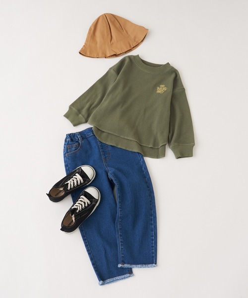 CIAOPANIC TYPY（チャオパニックティピー）の「■【KIDS】刺繍ワッフルプルオーバー（Tシャツ/カットソー・キッズ・ホワイト系その他/カーキ/バイオレット・SMALL/MEDIUM/LARGE/X-LARGE/XX-LARGE）」の7枚目の写真