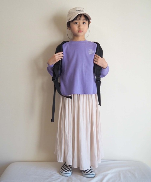 CIAOPANIC TYPY（チャオパニックティピー）の「■【KIDS】刺繍ワッフルプルオーバー（Tシャツ/カットソー・キッズ・ホワイト系その他/カーキ/バイオレット・SMALL/MEDIUM/LARGE/X-LARGE/XX-LARGE）」の15枚目の写真