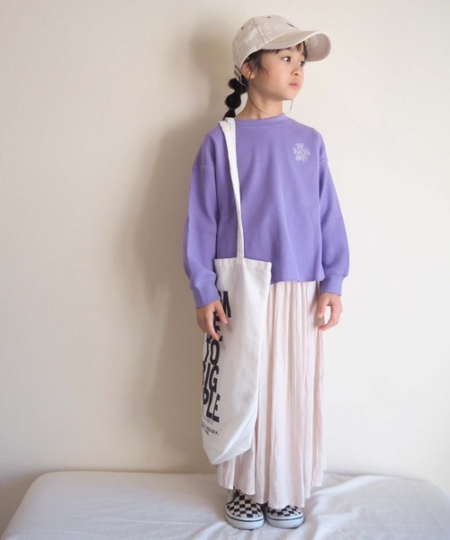 CIAOPANIC TYPY（チャオパニックティピー）の「■【KIDS】刺繍ワッフルプルオーバー（Tシャツ/カットソー・キッズ・ホワイト系その他/カーキ/バイオレット・SMALL/MEDIUM/LARGE/X-LARGE/XX-LARGE）」の13枚目の写真