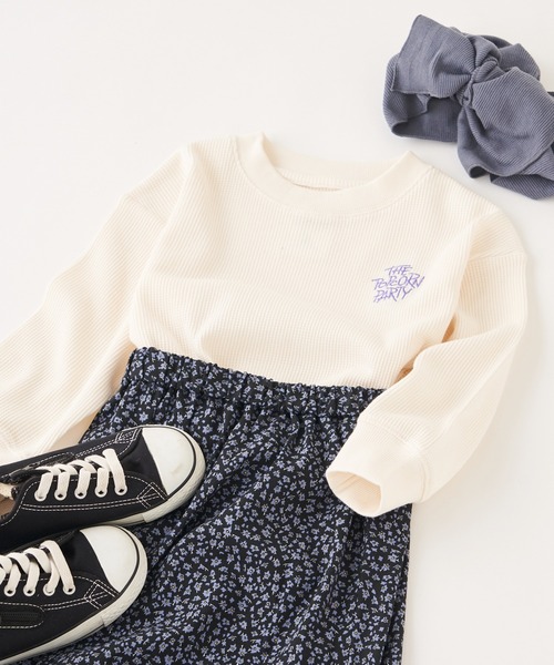 CIAOPANIC TYPY（チャオパニックティピー）の「■【KIDS】刺繍ワッフルプルオーバー（Tシャツ/カットソー・キッズ・ホワイト系その他/カーキ/バイオレット・SMALL/MEDIUM/LARGE/X-LARGE/XX-LARGE）」の16枚目の写真
