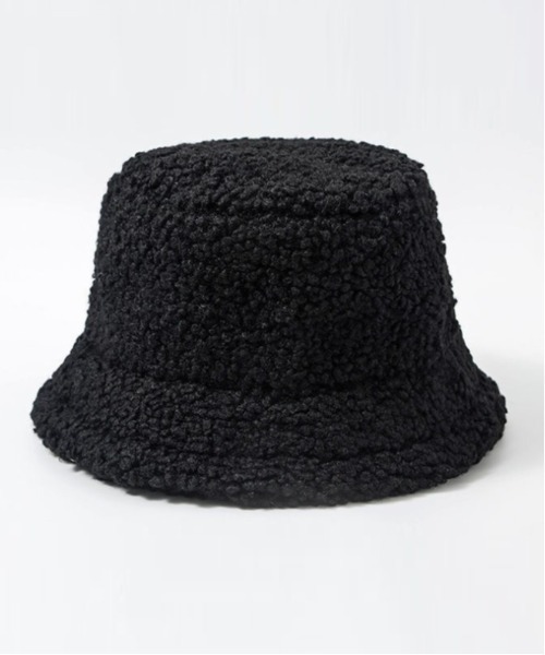 VIBGYOR（ヴィブジョー）の「VIBGYOR Select/ボアバケットハット(BL)（ハット・レディース・ブラック/ダークベージュ/ホワイト・MEDIUM）」の3枚目の写真