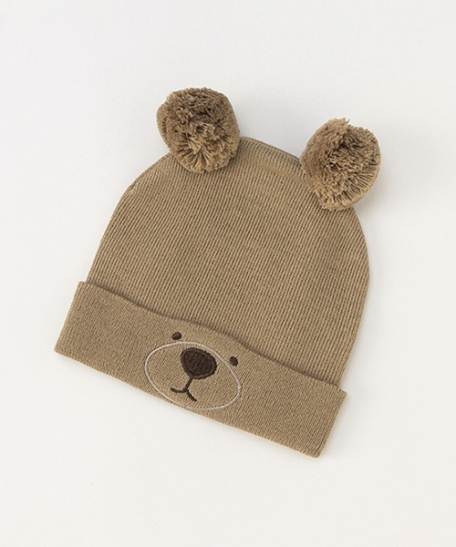 petit main（プティマイン）の「コットンアニマルワッチ（ニットキャップ/ビーニー・キッズ・ベージュ/イエロー/アイボリー・FREE）」の3枚目の写真