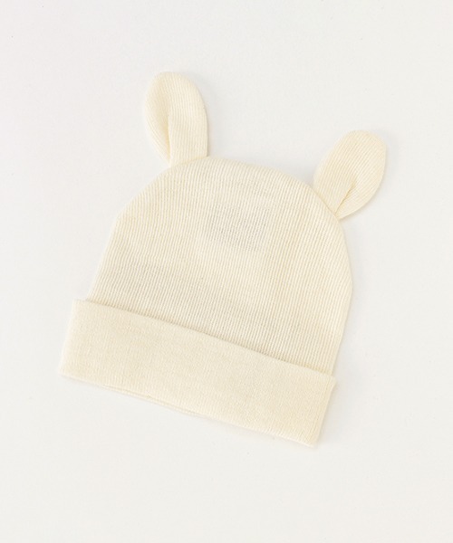 petit main（プティマイン）の「コットンアニマルワッチ（ニットキャップ/ビーニー・キッズ・ベージュ/イエロー/アイボリー・FREE）」の5枚目の写真