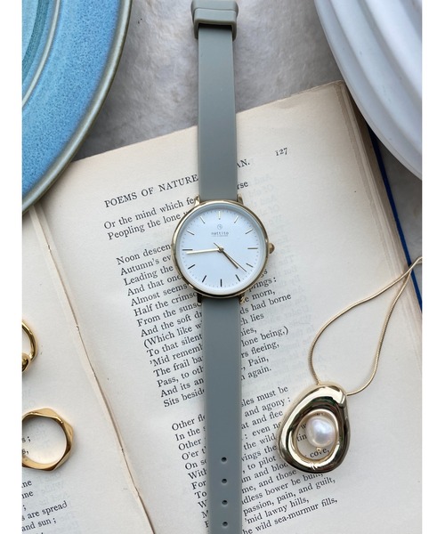 Three Four Time（ｽﾘｰﾌｫｰﾀｲﾑ）の「シンプルラバーウォッチ　/　時計（アナログ腕時計・レディース・グレー/カーキ/ブラック/ホワイト・FREE）」の8枚目の写真