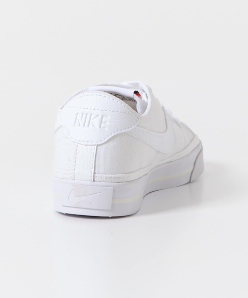 NIKE(ナイキ)の「NIKE コートレガシーキャンバス(スニーカー・レディース・ホワイト/ライトピンク・24/24.5/23.5)」の7枚目の写真
