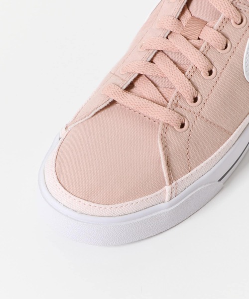 NIKE(ナイキ)の「NIKE コートレガシーキャンバス(スニーカー・レディース・ホワイト/ライトピンク・24/24.5/23.5)」の9枚目の写真