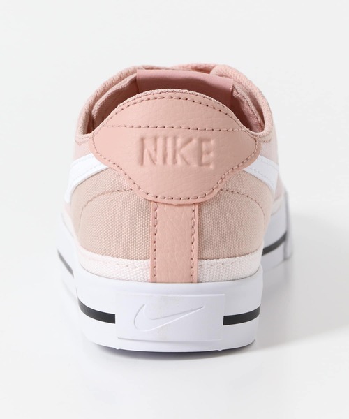 NIKE(ナイキ)の「NIKE コートレガシーキャンバス(スニーカー・レディース・ホワイト/ライトピンク・24/24.5/23.5)」の14枚目の写真