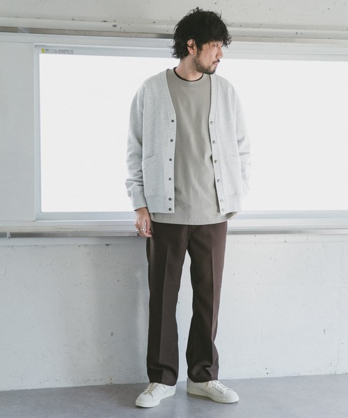 URBAN RESEARCH DOORS（アーバンリサーチドアーズ）の「裏毛Vネックカーディガン（カーディガン/ボレロ・メンズ・ネイビー/グレー/グリーン・40/38）」の18枚目の写真