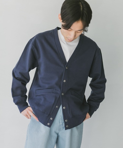 URBAN RESEARCH DOORS（アーバンリサーチドアーズ）の「裏毛Vネックカーディガン（カーディガン/ボレロ・メンズ・ネイビー/グレー/グリーン・40/38）」の21枚目の写真