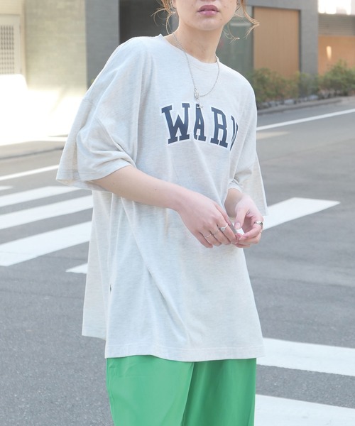 CORNERS（コーナーズ）の「WARNカレッジロゴビッグTシャツ（Tシャツ/カットソー・レディース・オフホワイト/オートミール/スミクロ・FREE）」の17枚目の写真