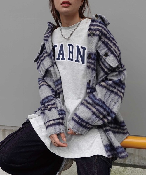 CORNERS(コーナーズ)の「WARNカレッジロゴビッグTシャツ(Tシャツ/カットソー・レディース・オフホワイト/オートミール/スミクロ・FREE)」の13枚目の写真