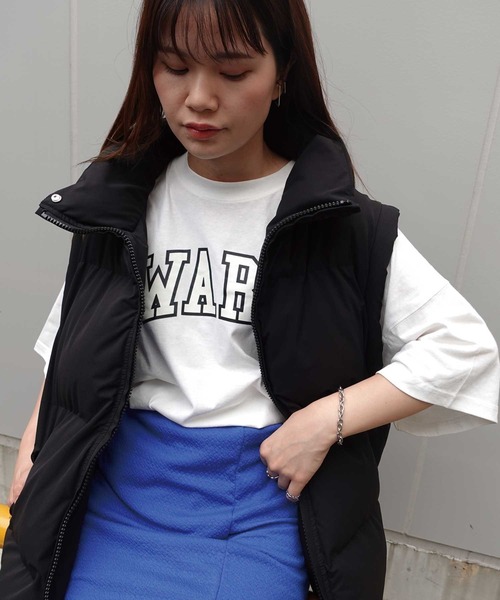 CORNERS(コーナーズ)の「WARNカレッジロゴビッグTシャツ(Tシャツ/カットソー・レディース・オフホワイト/オートミール/スミクロ・FREE)」の12枚目の写真