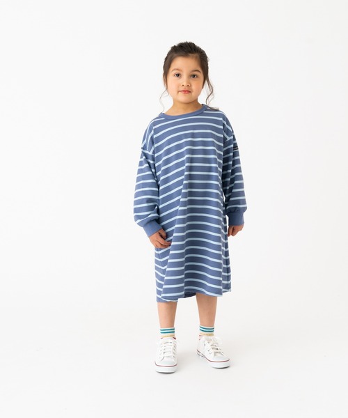 RUGGEDWORKS（ラゲッドワークス）の「《お揃い》ボーダーカットワンピース（ワンピース・キッズ・ブルー系その他/ライトグリーン・L/XS/S/XL/M）」の9枚目の写真