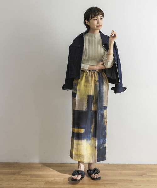 URBAN RESEARCH（アーバンリサーチ）の「ビルドネックランダムリブカットソー（Tシャツ/カットソー・レディース・ライトグレー/ブラック/パープル/グリーン・FREE）」の6枚目の写真