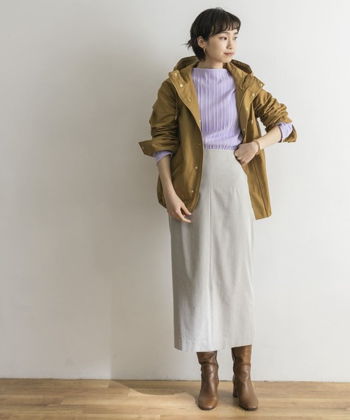 URBAN RESEARCH（アーバンリサーチ）の「ビルドネックランダムリブカットソー（Tシャツ/カットソー・レディース・ライトグレー/ブラック/パープル/グリーン・FREE）」の9枚目の写真