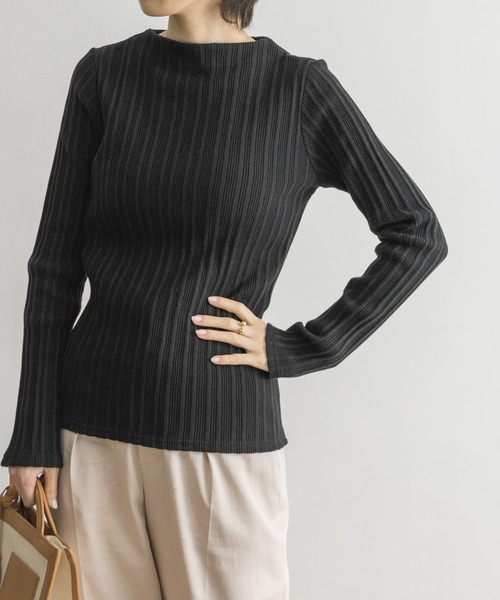 URBAN RESEARCH（アーバンリサーチ）の「ビルドネックランダムリブカットソー（Tシャツ/カットソー・レディース・ライトグレー/ブラック/パープル/グリーン・FREE）」の10枚目の写真