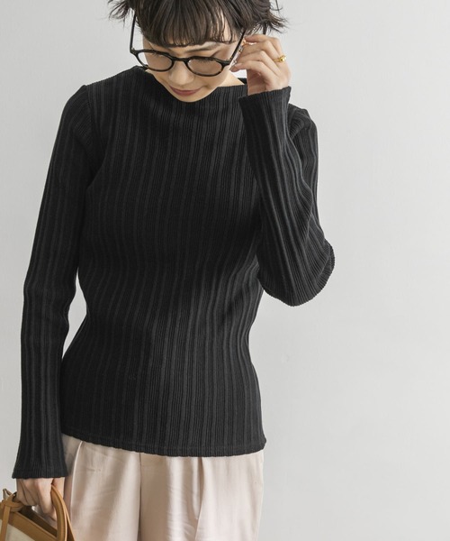 URBAN RESEARCH（アーバンリサーチ）の「ビルドネックランダムリブカットソー（Tシャツ/カットソー・レディース・ライトグレー/ブラック/パープル/グリーン・FREE）」の12枚目の写真