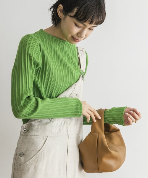 URBAN RESEARCH（アーバンリサーチ）の「ビルドネックランダムリブカットソー（Tシャツ/カットソー・レディース・ライトグレー/ブラック/パープル/グリーン・FREE）」の16枚目の写真