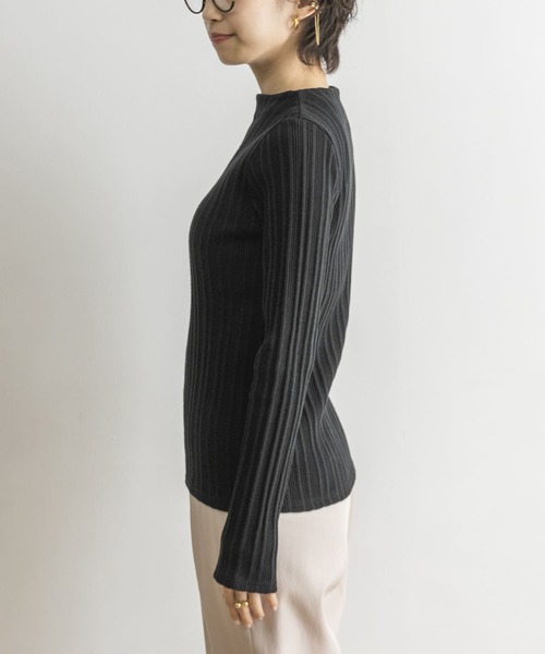 URBAN RESEARCH（アーバンリサーチ）の「ビルドネックランダムリブカットソー（Tシャツ/カットソー・レディース・ライトグレー/ブラック/パープル/グリーン・FREE）」の20枚目の写真