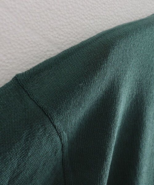 GLOSTER（グロスター）の「【GLOSTER/グロスター】サマーニットカーディガン（カーディガン/ボレロ・メンズ・チャコールグレー/グリーン/キナリ・MEDIUM/LARGE）」の14枚目の写真