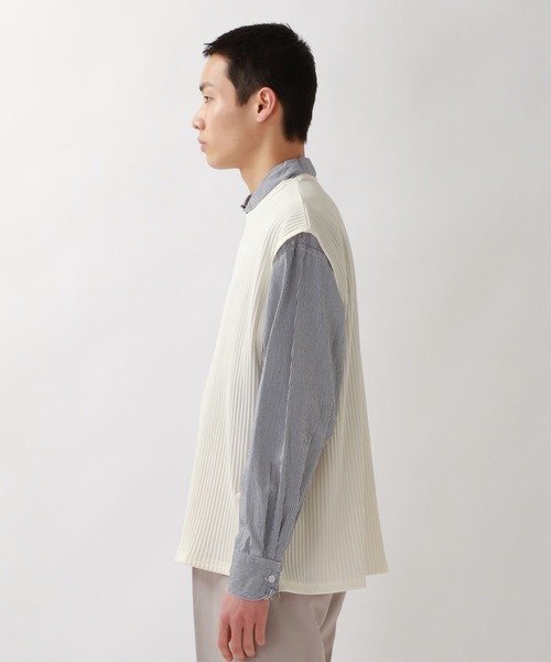 ALAND(エーランド)の「3.3Field Trip/PLEATSノースリーブ 2275824(ベスト・メンズ・アイボリー/ブラック・FREE)」の12枚目の写真