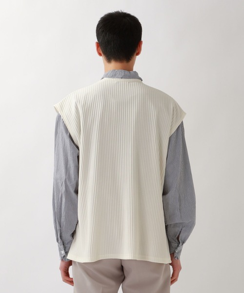 ALAND(エーランド)の「3.3Field Trip/PLEATSノースリーブ 2275824(ベスト・メンズ・アイボリー/ブラック・FREE)」の13枚目の写真