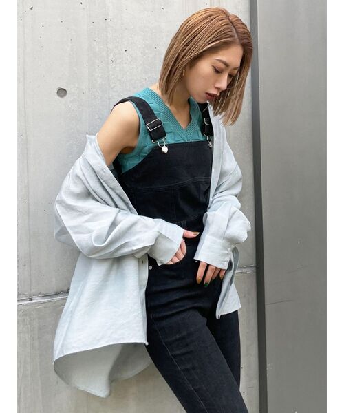 EMODA（エモダ）の「チェッカーニットタンクトップ（タンクトップ・レディース・ホワイト/ブラック/イエロー/ブルー・FREE）」の19枚目の写真