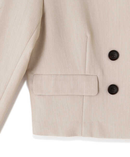 PROPORTION BODY DRESSING（プロポーションボディドレッシング）の「ノーカラージャケット / 1212150302（テーラードジャケット・レディース・ベージュ/ブラウン・SMALL/MEDIUM）」の14枚目の写真