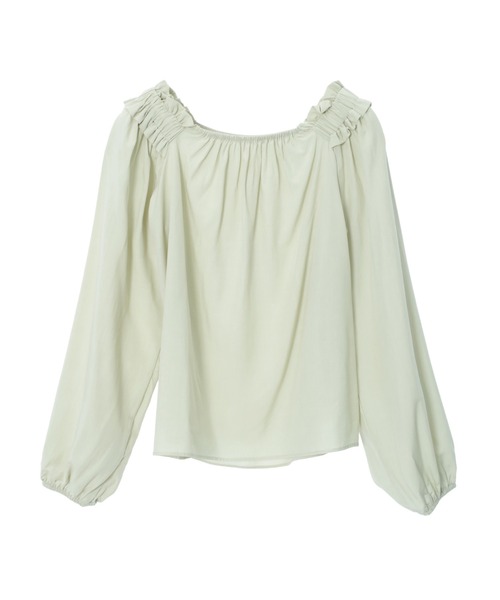 fifth(フィフス)の「スクエアネックギャザーブラウス(シャツ/ブラウス・レディース・ライトグリーン/ホワイト・M)」の12枚目の写真