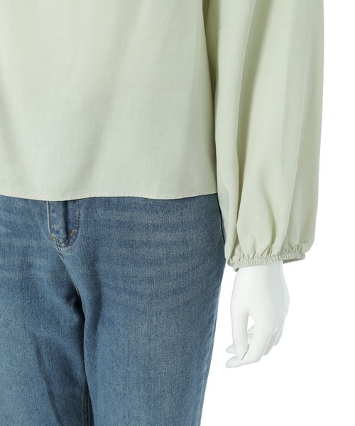 fifth(フィフス)の「スクエアネックギャザーブラウス(シャツ/ブラウス・レディース・ライトグリーン/ホワイト・M)」の18枚目の写真