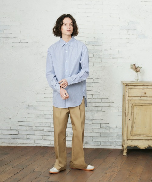 CASPER JOHN(キャスパージョン)の「ツイルワイドテーパードパンツ(その他パンツ・メンズ・ネイビー/ベージュ・マルチサイズ)」の7枚目の写真