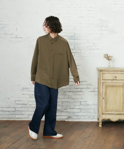 CASPER JOHN(キャスパージョン)の「ツイルワイドテーパードパンツ(その他パンツ・メンズ・ネイビー/ベージュ・マルチサイズ)」の12枚目の写真