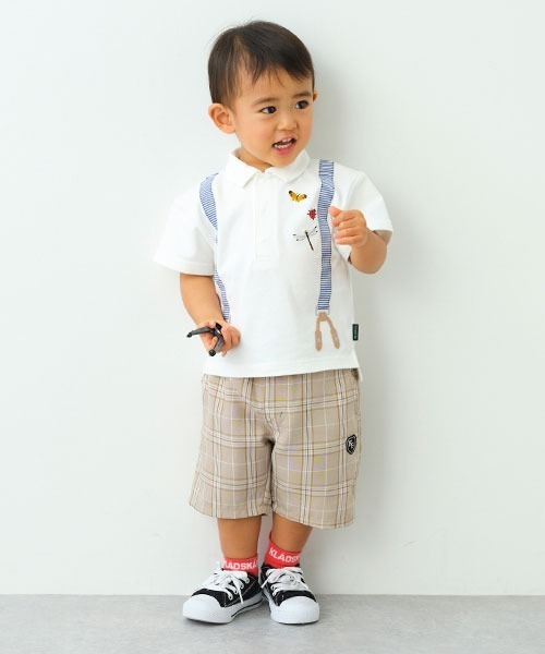 kladskap（クレードスコープ）の「チェック/迷彩5分丈シェフパンツ（その他パンツ・キッズ・ベージュ/グレー/カーキ・90cm/110cm/100cm/120cm/130cm）」の2枚目の写真