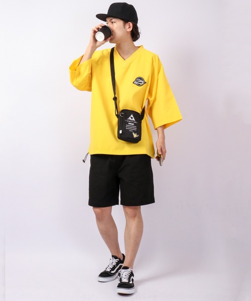 A.T,C in the attic homme(エーティーシーインジアティックオム)の「Vネック半袖ビッグシルエットプルオーバー(Tシャツ/カットソー・メンズ・ブラック/イエロー/グリーン・M/L)」の18枚目の写真