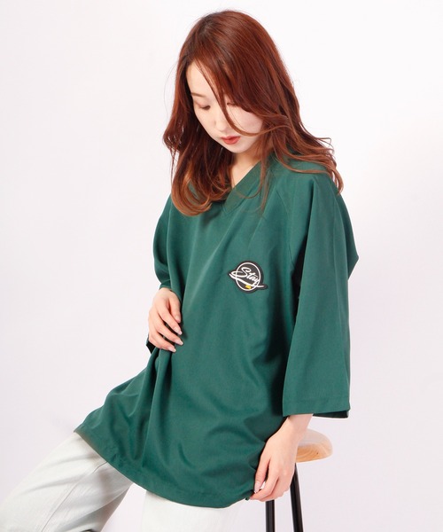 Vネック半袖ビッグシルエットプルオーバー（Tシャツ/カットソー