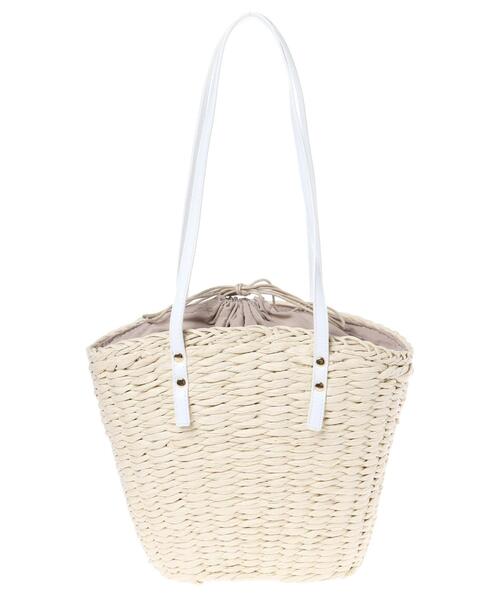 INGNI（イング）の「ペーパー×合皮コンビトートバッグ（トートバッグ・レディース・ベージュ系6/ベージュ系2・ONE SIZE）」の3枚目の写真