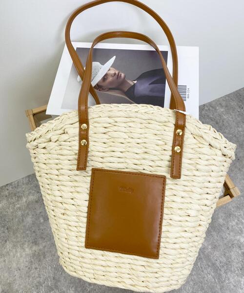 INGNI（イング）の「ペーパー×合皮コンビトートバッグ（トートバッグ・レディース・ベージュ系6/ベージュ系2・ONE SIZE）」の12枚目の写真