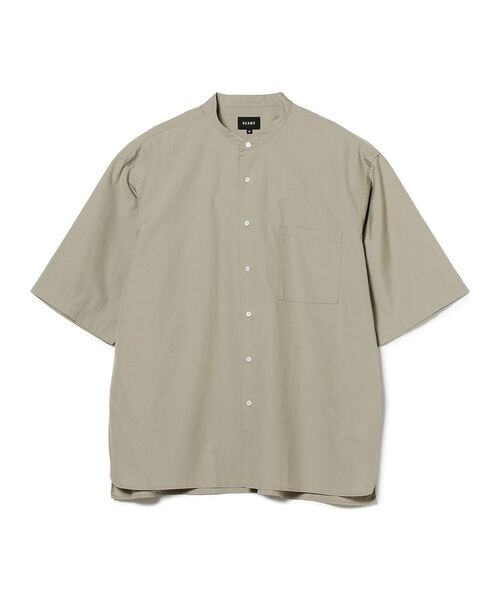 BEAMS（ビームス）の「BEAMS / バンドカラー イージーシャツ（シャツ/ブラウス・メンズ・ブルー系その他4/ベージュ・MEDIUM/LARGE/X-LARGE/SMALL）」の9枚目の写真