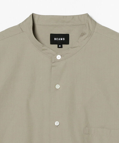 BEAMS（ビームス）の「BEAMS / バンドカラー イージーシャツ（シャツ/ブラウス・メンズ・ブルー系その他4/ベージュ・MEDIUM/LARGE/X-LARGE/SMALL）」の10枚目の写真