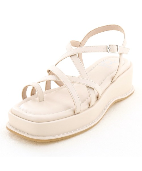 byあしながおじさん（バイアシナガオジサン）の「厚底ワントーンコードサンダル　-8740127（サンダル・レディース・ライトブルー/ブラック/ブラウン/アイボリー・LL/S/M/L）」の12枚目の写真