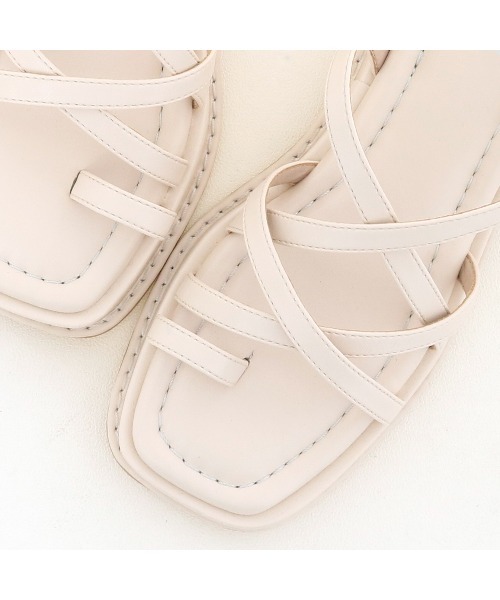 byあしながおじさん（バイアシナガオジサン）の「厚底ワントーンコードサンダル　-8740127（サンダル・レディース・ライトブルー/ブラック/ブラウン/アイボリー・LL/S/M/L）」の14枚目の写真