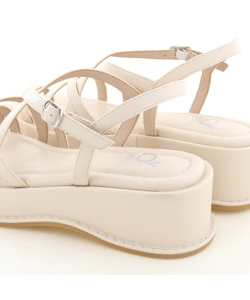 byあしながおじさん（バイアシナガオジサン）の「厚底ワントーンコードサンダル　-8740127（サンダル・レディース・ライトブルー/ブラック/ブラウン/アイボリー・LL/S/M/L）」の15枚目の写真