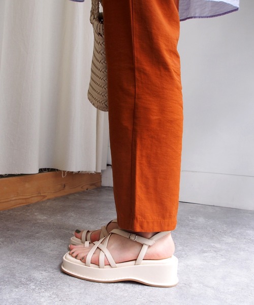 byあしながおじさん（バイアシナガオジサン）の「厚底ワントーンコードサンダル　-8740127（サンダル・レディース・ライトブルー/ブラック/ブラウン/アイボリー・LL/S/M/L）」の8枚目の写真