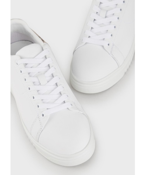 EMPORIO ARMANI（エンポリオアルマーニ）の「【エンポリオ アルマーニ】スニーカー レザー製 モノグラムバック（スニーカー・レディース・ホワイト系その他・38/37/36）」の5枚目の写真