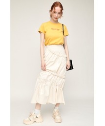 SLY | HW NYLON GATHER SK ハイウエスト ナイロン ギャザー スカート(スカート)