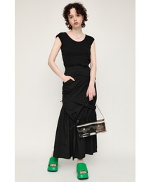 SLY | HW NYLON GATHER SK ハイウエスト ナイロン ギャザー スカート(スカート)