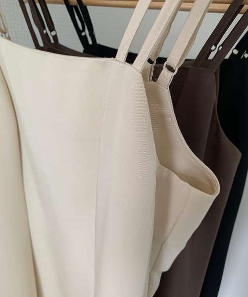 JUNOAH（ジュノア）の「Iラインキャミワンピース（ワンピース・レディース・ブラック/ブラウン/アイボリー/グレイッシュベージュ/ブルー/ミント・MEDIUM/LARGE/X-LARGE）」の18枚目の写真